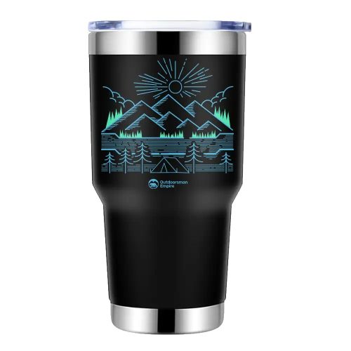 Camping Lines 30oz Tumbler Black