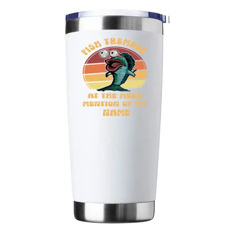 Fish Tremble 20oz Tumbler White