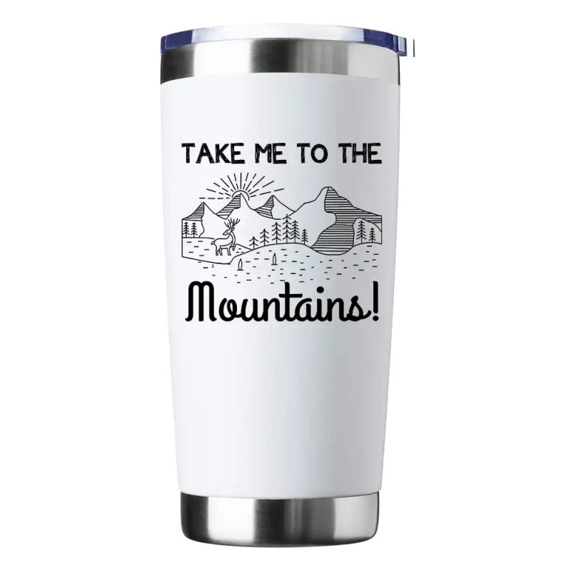 Hiking Take Me The Mountains 30oz Tumbler White