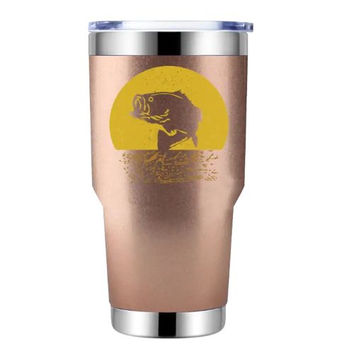 Fishing 30oz Tumbler Rosegold