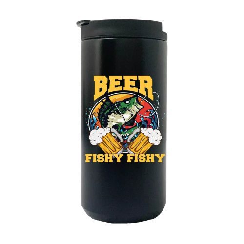 Beer Fishy Fishy 2 14oz Tumbler Black