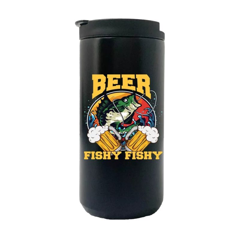 Beer Fishy Fishy 2 14oz Tumbler Black