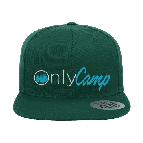 Only Camp Embroidered Flat Bill Hat