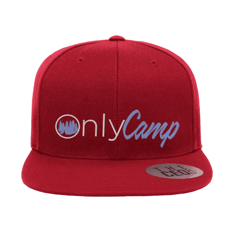 Only Camp Embroidered Flat Bill Hat