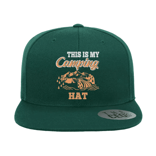 This Is My Camping Embroidered Flat Bill Cap