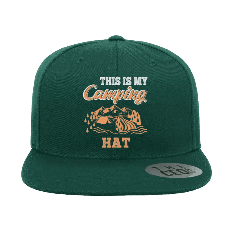 This Is My Camping Embroidered Flat Bill Cap