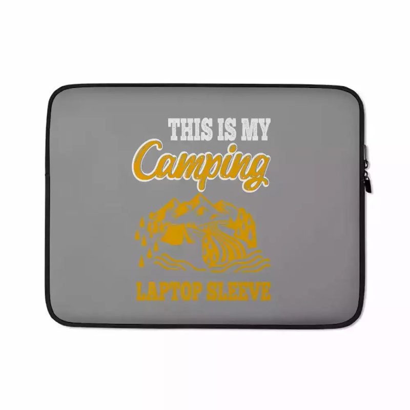 this is my camping laptop sleeve gray