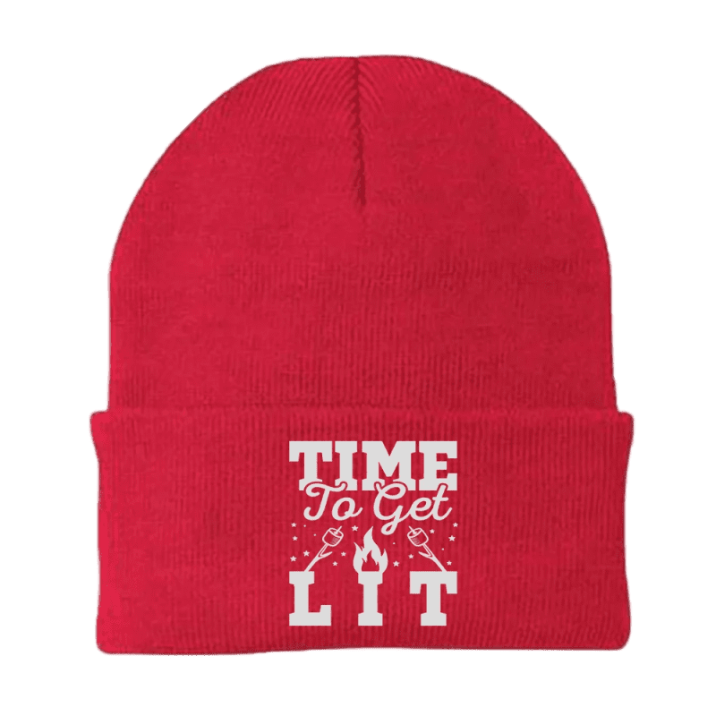 Time to Get Lit Embroidered Beanie