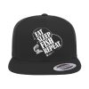 Eat Sleep Fish Repeat Embroidered Flat Bill Cap