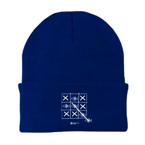 Fish Tick Tack Toe Embroidered Beanie