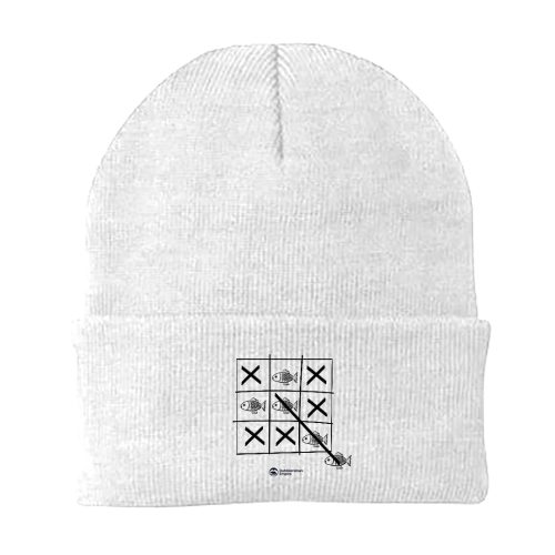 Fish Tick Tack Toe Embroidered Beanie