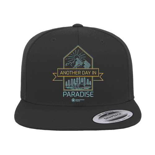 Another Day In Paradise Embroidered Flat Bill Cap