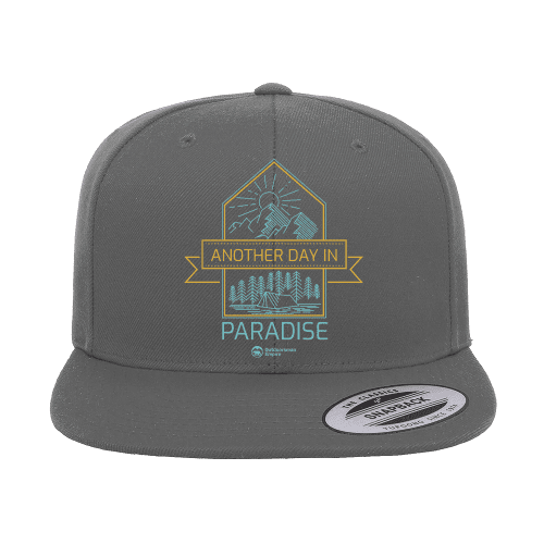 Another Day In Paradise Embroidered Flat Bill Cap