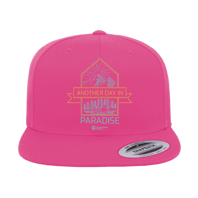 Another Day In Paradise Embroidered Flat Bill Cap