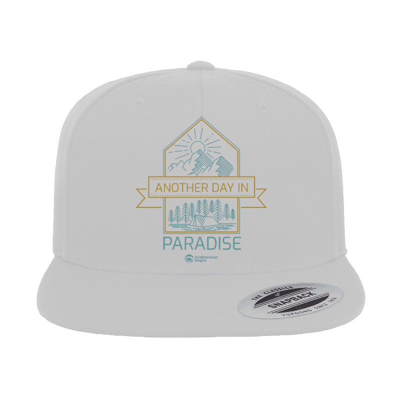 Another Day In Paradise Embroidered Flat Bill Cap