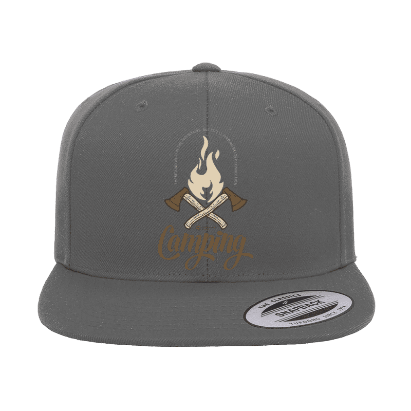 Axes Embroidered Flat Bill Cap