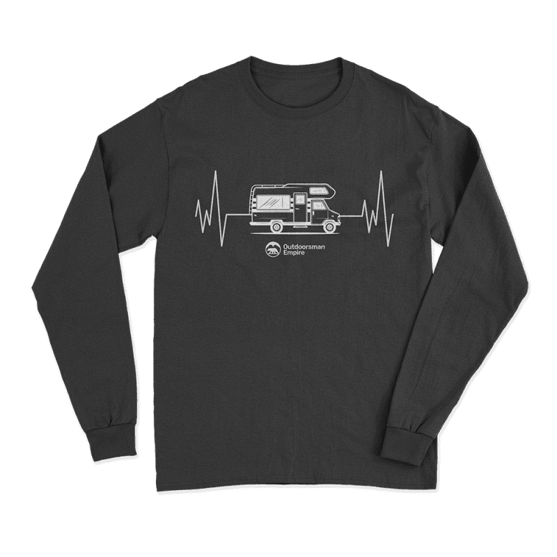 Camping Cardiogram Men Long Sleeve Shirt