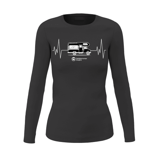 Camping Cardiogram Women Long Sleeve Shirt