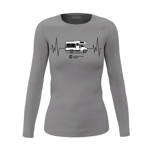 Camping Cardiogram Women Long Sleeve Shirt