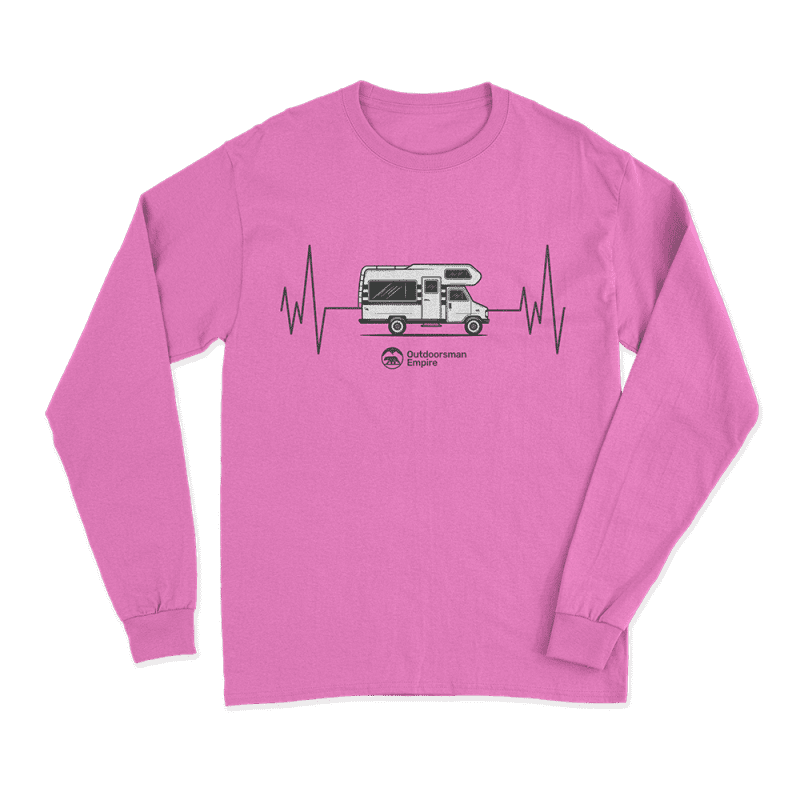 Camping Cardiogram Men Long Sleeve Shirt