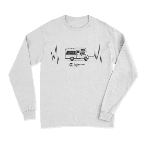 Camping Cardiogram Men Long Sleeve Shirt