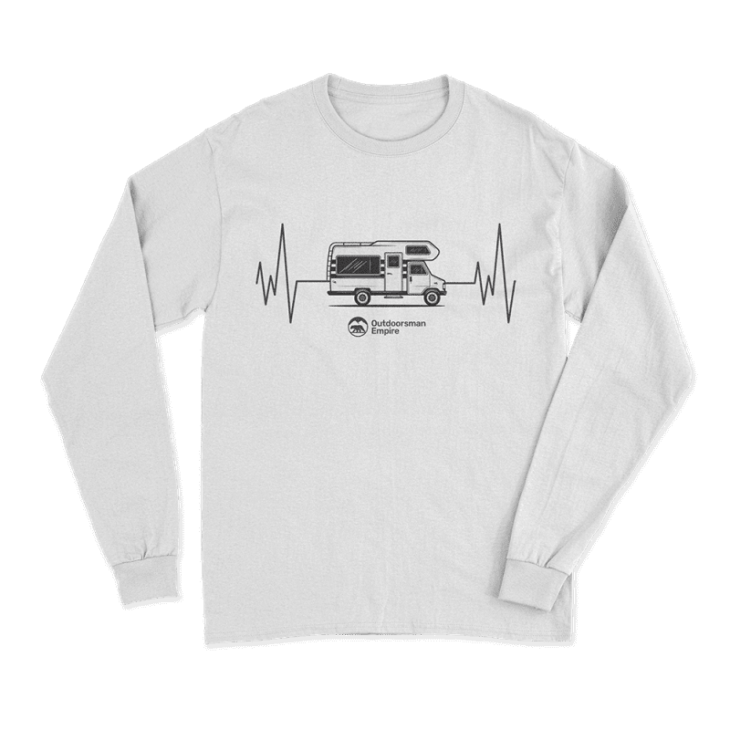 Camping Cardiogram Men Long Sleeve Shirt