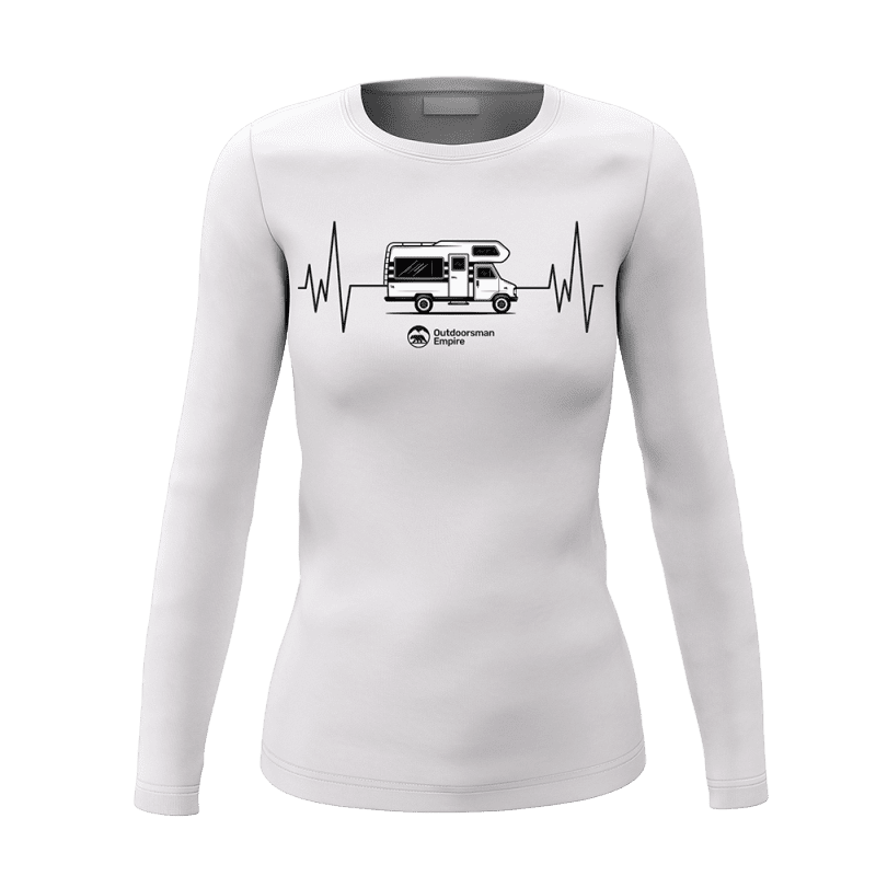 Camping Cardiogram Women Long Sleeve Shirt