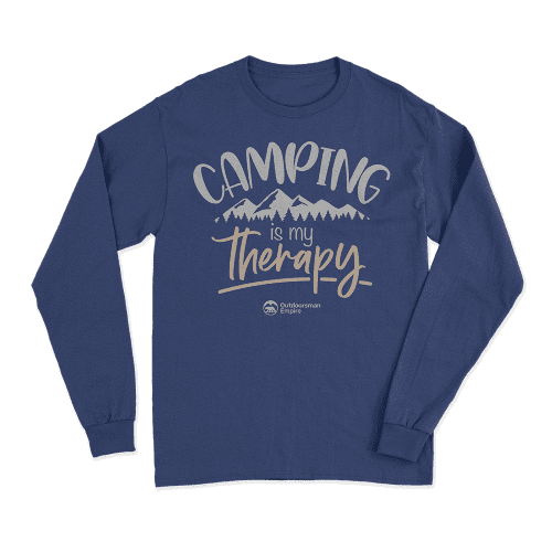 Camping Is My Therapy Men Long Sleeve Shirt