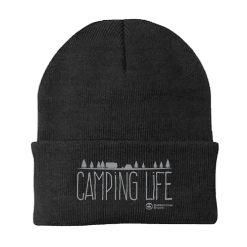 Camping Life Embroidered Beanie