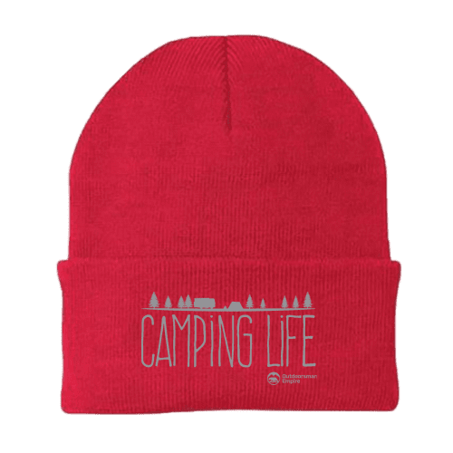 Camping Life Embroidered Beanie