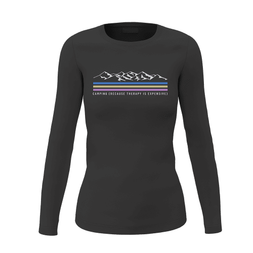 Camping Lines Women Long Sleeve Shirt