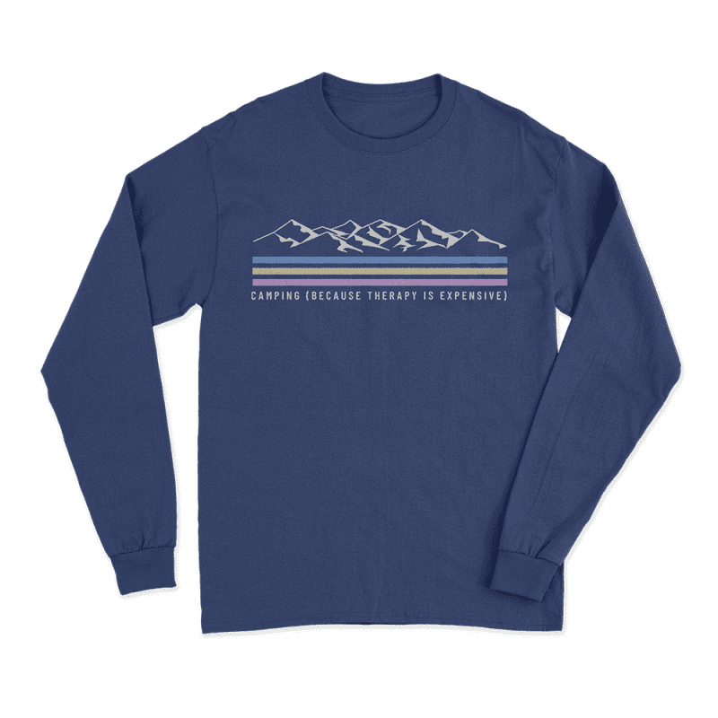 Camping Lines Men Long Sleeve Shirt