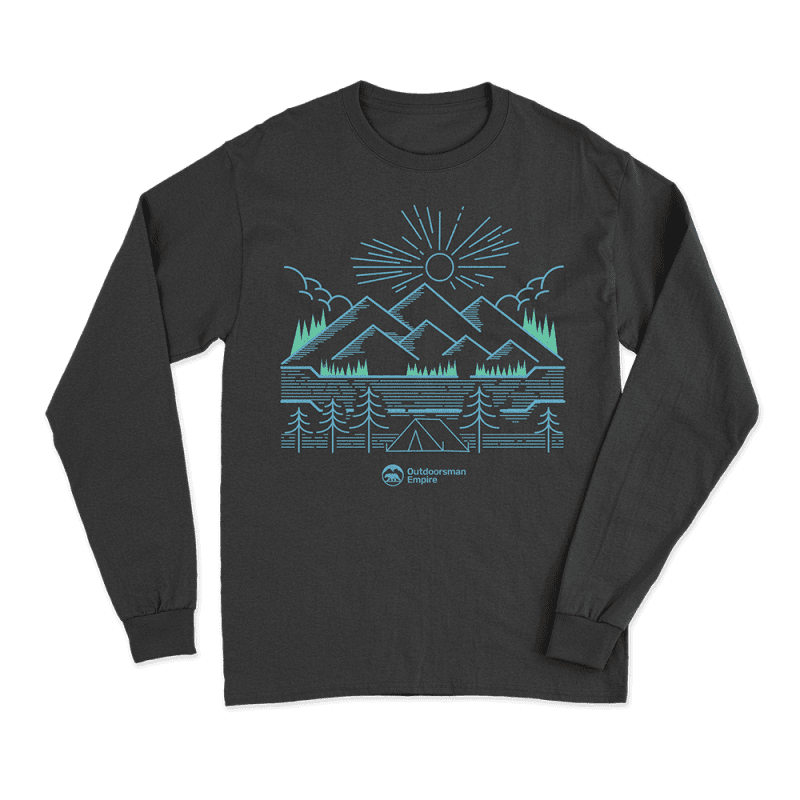 Camping Lines Men Long Sleeve Shirt