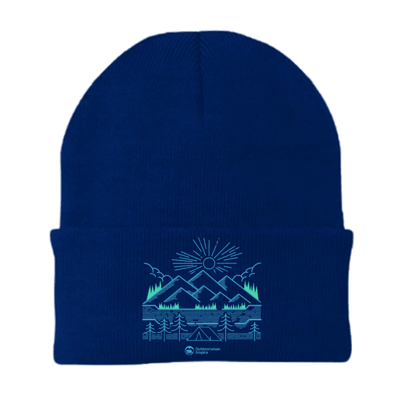 Camping Lines Embroidered Beanie