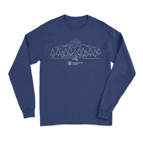 Camping Triangles Men Long Sleeve Shirt