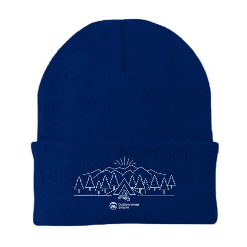 Camping Triangles Embroidered Beanie