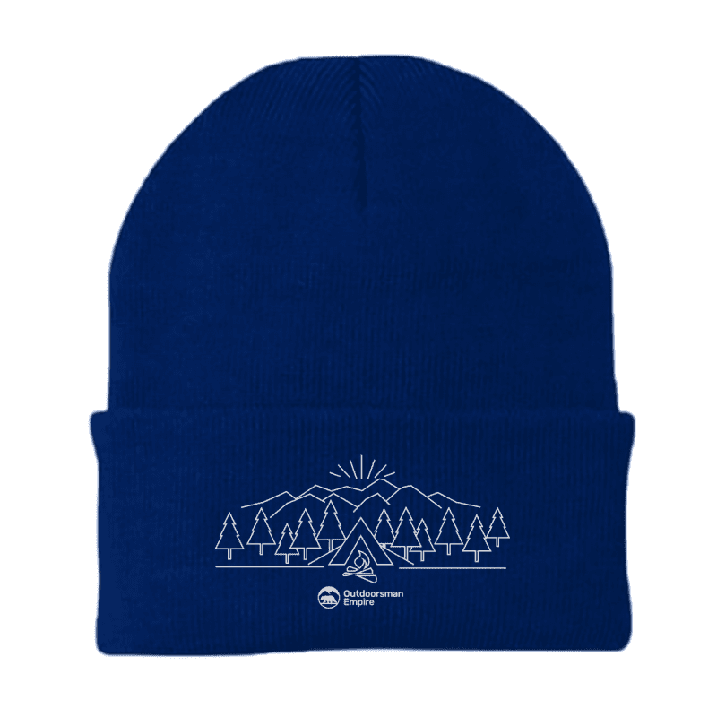 Camping Triangles Embroidered Beanie