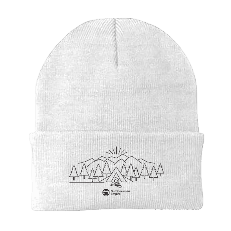 Camping Triangles Embroidered Beanie