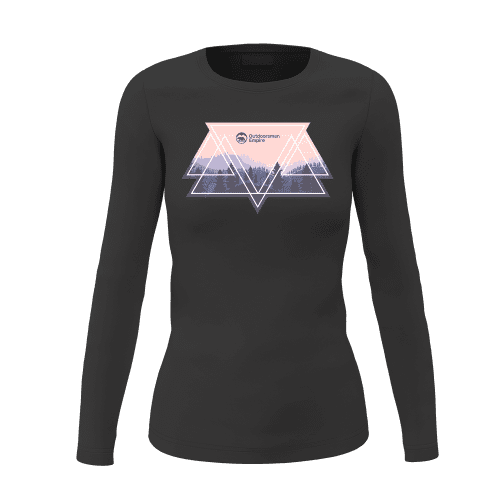 Camping Triangles Women Long Sleeve Shirt