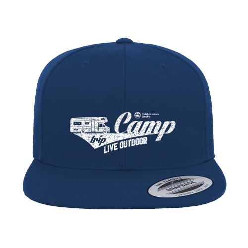 Camp Trip Embroidered Flat Bill Cap