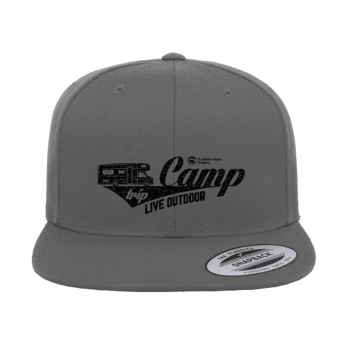 Camp Trip Embroidered Flat Bill Cap