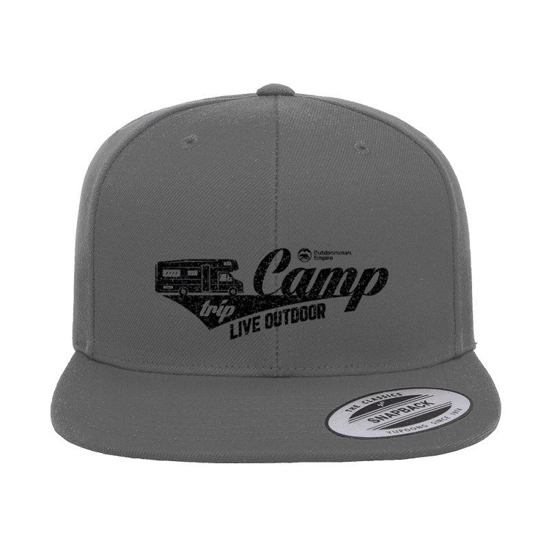 Camp Trip Embroidered Flat Bill Cap