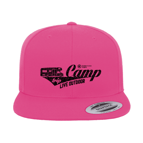 Camp Trip Embroidered Flat Bill Cap