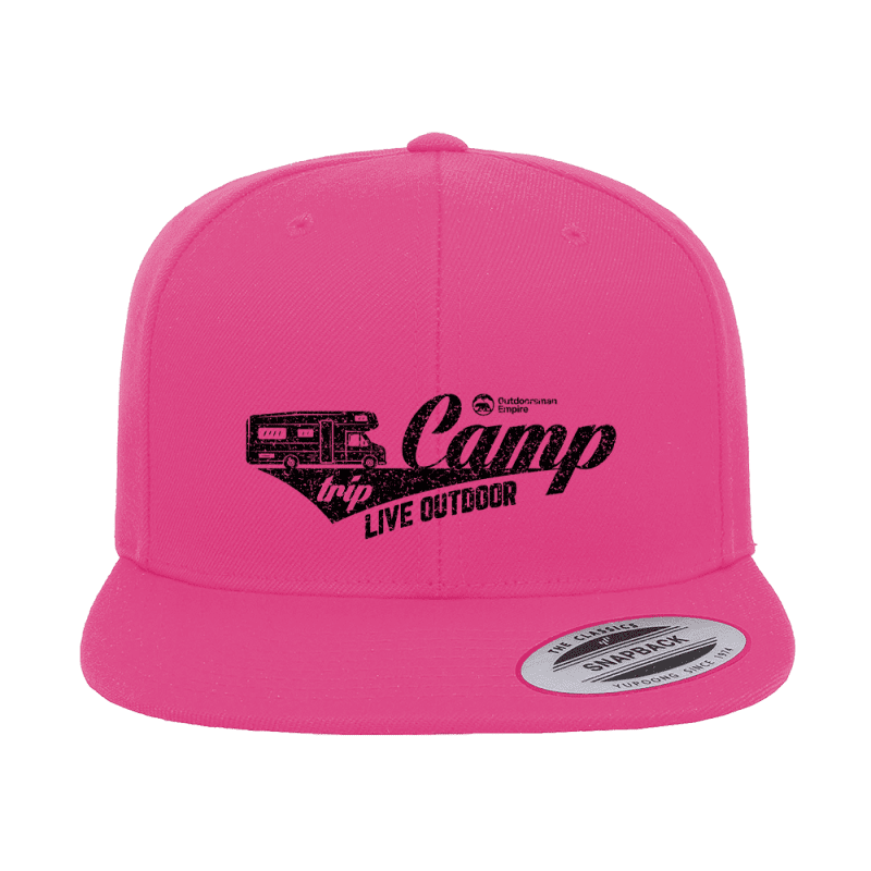 Camp Trip Embroidered Flat Bill Cap