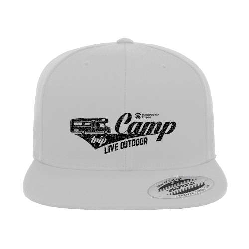 Camp Trip Embroidered Flat Bill Cap