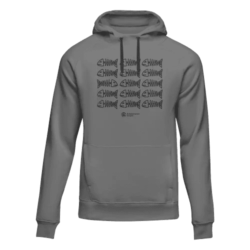 Fish Bones Unisex Hoodie Gray