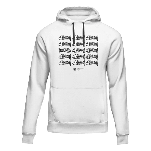 Fish Bones Unisex Hoodie White