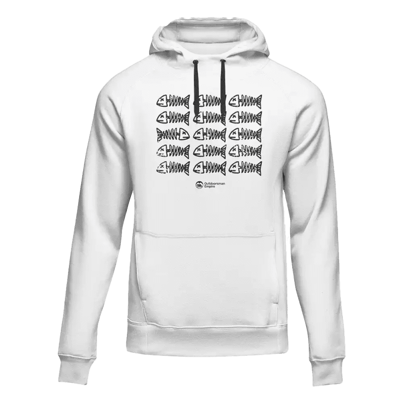 Fish Bones Unisex Hoodie White