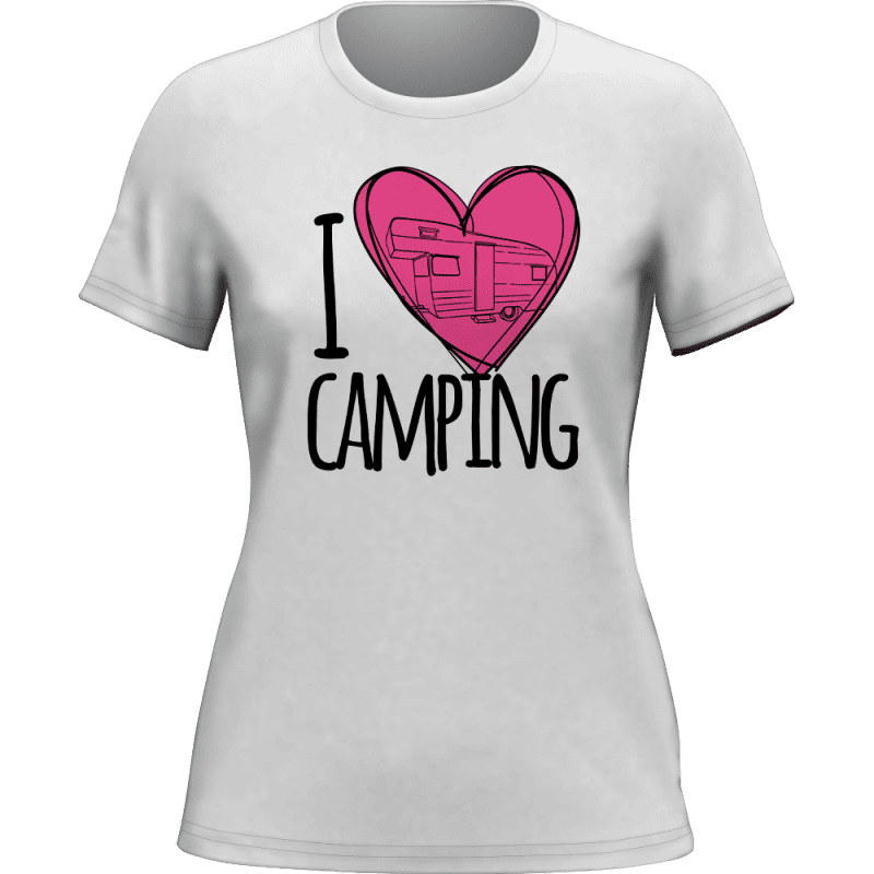 Ilovecampingwomant shirtWHITE