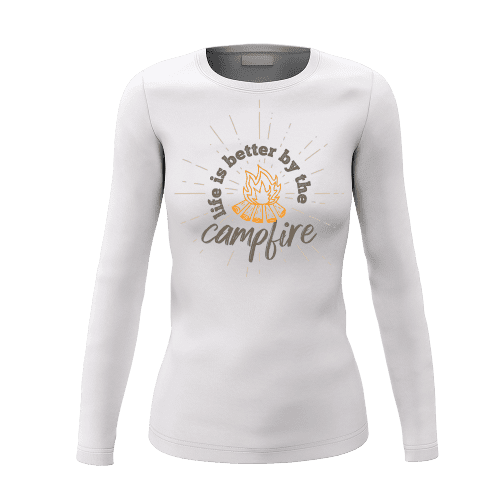 LifeisbettercampfirelongsleeveWHITE